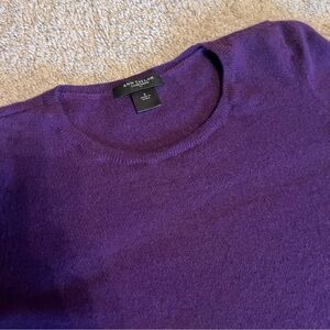 Ann Taylor Purple 100% Cashmere Sweater